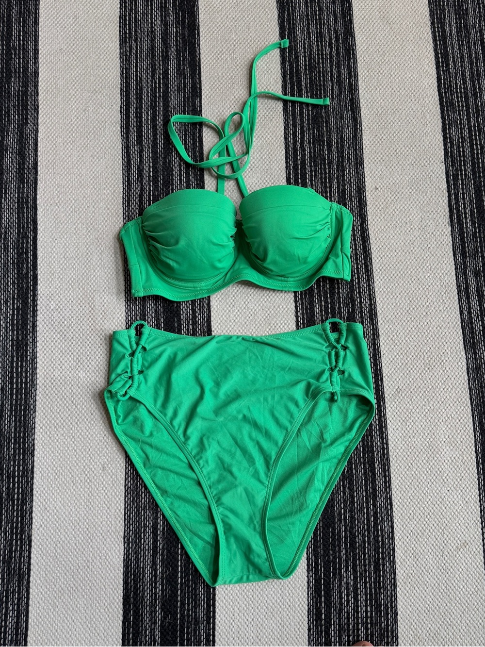 Shade & Shore Women's 2pc‎ Bright Green Bikini Set Size L/36C